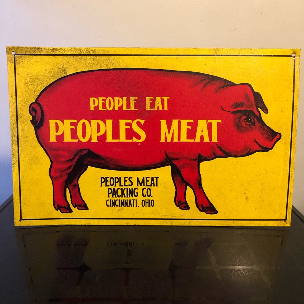 Kitchen Decor Tin Butcher Sign